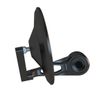 Rétroviseur d'embout de guidon Highsider pro Montana-BLAST Force-Evo – noir – à l'unité