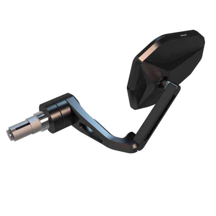 Rétroviseur d'embout de guidon Highsider pro Victory-X Force-Evo – noir – à l'unité