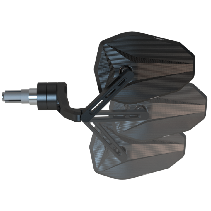 Rétroviseur d'embout de guidon Highsider pro Victory-X Force-Evo – noir – à l'unité