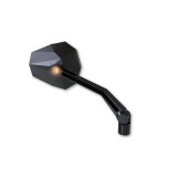 Rétroviseur de guidon Highsider pro Stealth -X2 avec clignotants LED - noir - la paire