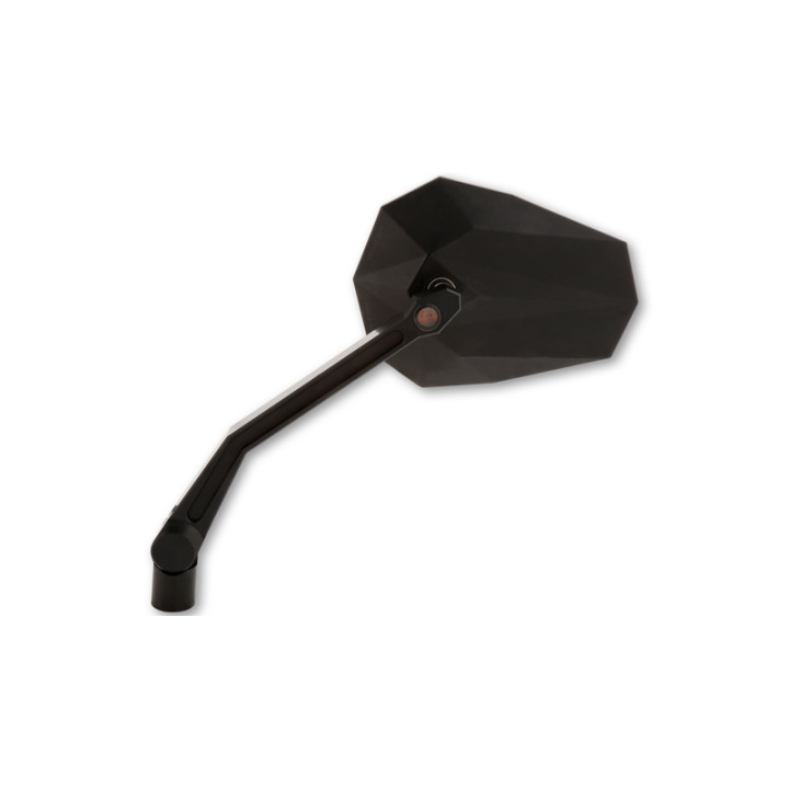 Rétroviseur de guidon Highsider pro Stealth -X2 avec clignotants LED - noir - la paire