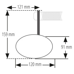 Rétroviseur d'embout de guidon Highsider pro Ventura-RS court - noir