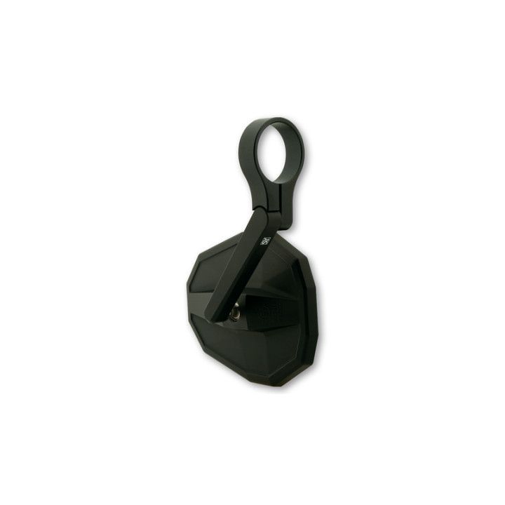 Rétroviseur d'embout de guidon Highsider smart Straight court - noir