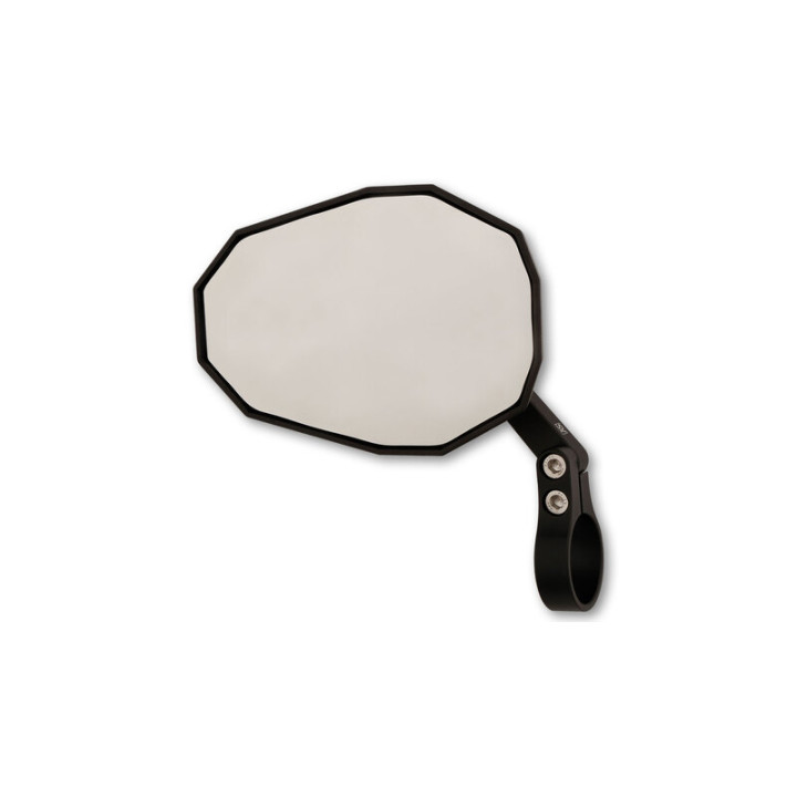 Rétroviseur d'embout de guidon Highsider smart Straight court - noir