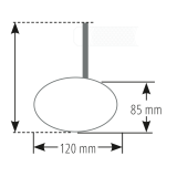 Rétroviseur d'embout de guidon Highsider smart Straight court - noir