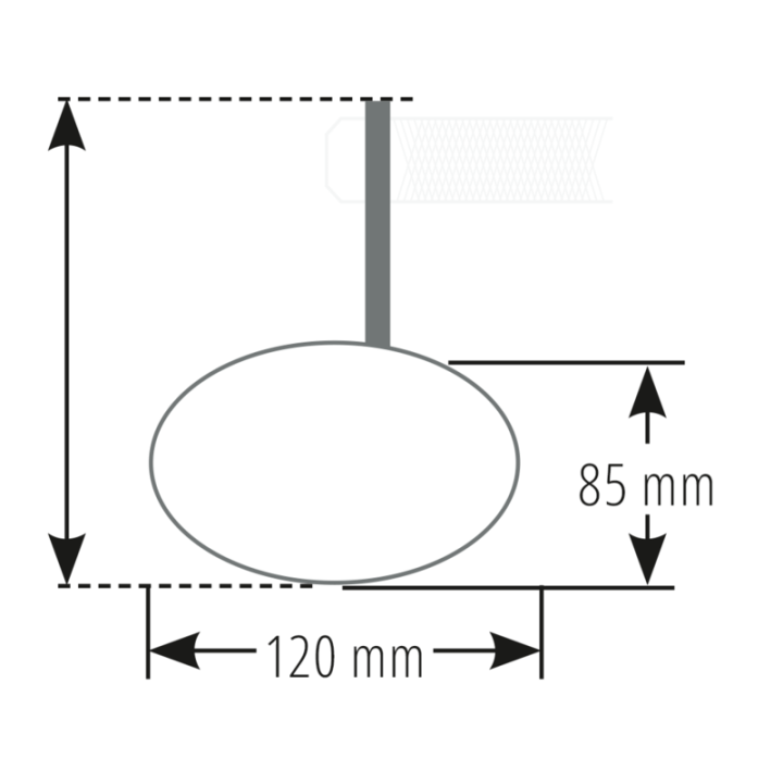 Rétroviseur d'embout de guidon Highsider smart Straight court - noir
