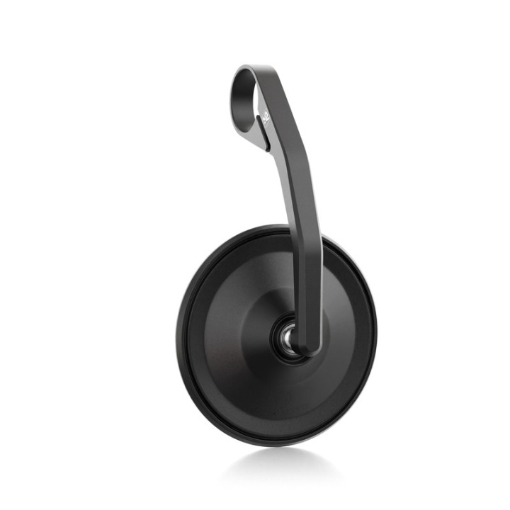Rétroviseur d'embout de guidon Highsider smart Circula-S long – noir mat – à l'unité