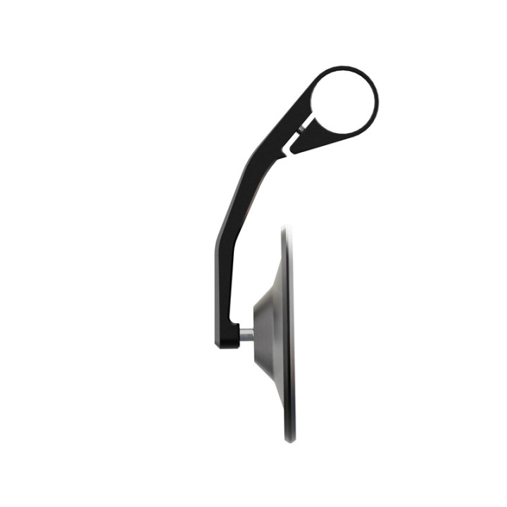 Rétroviseur d'embout de guidon Highsider smart Circula-S long – noir mat – à l'unité