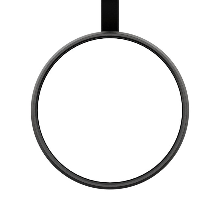Rétroviseur d'embout de guidon Highsider smart Circula-S long – noir mat – à l'unité