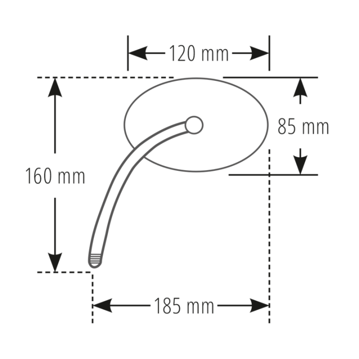 Rétroviseur de guidon Highsider smart Straight - noir