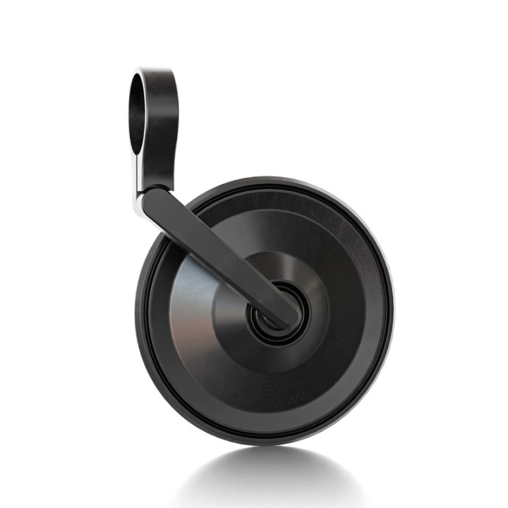 Rétroviseur d'embout de guidon Highsider smart Circula-S court – noir mat – à l'unité