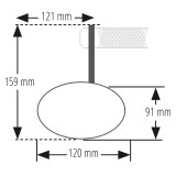 Rétroviseur d'embout de guidon Highsider pro Ventura-RS Evo court - noir