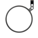 Rétroviseur d'embout de guidon Highsider smart Circula-S court – noir mat – à l'unité