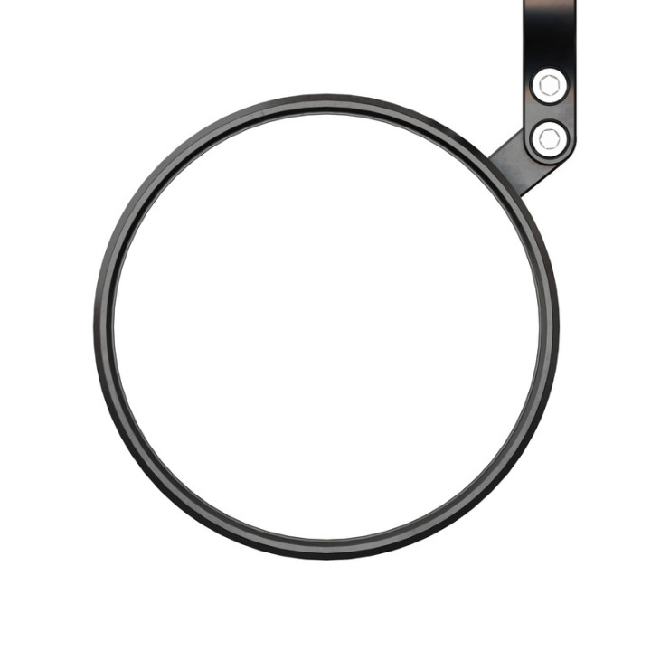 Rétroviseur d'embout de guidon Highsider smart Circula-S court – noir mat – à l'unité