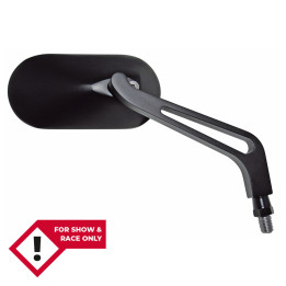 Rétroviseur de guidon Highsider smart ovale - noir | Oxmoto