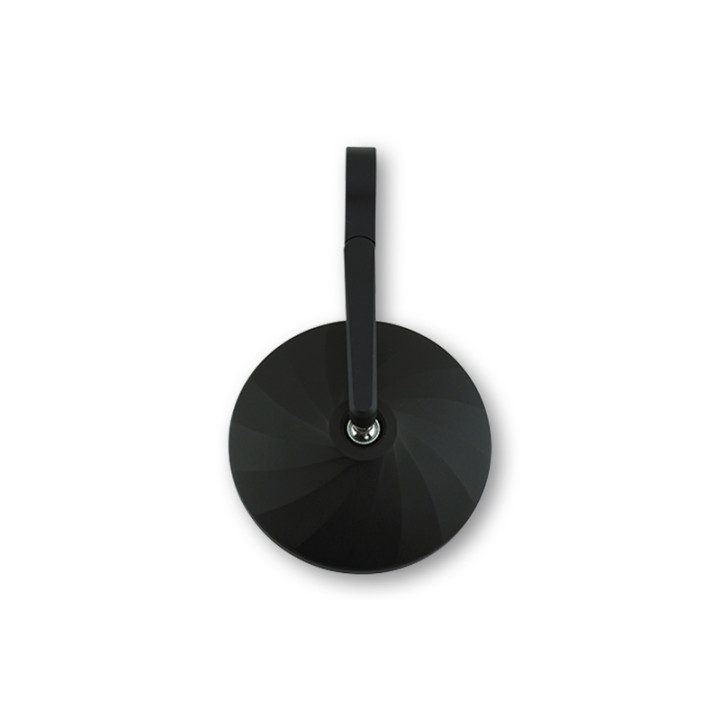 Rétroviseur d'embout de guidon Highsider smart Circula-P court – noir mat – à l'unité