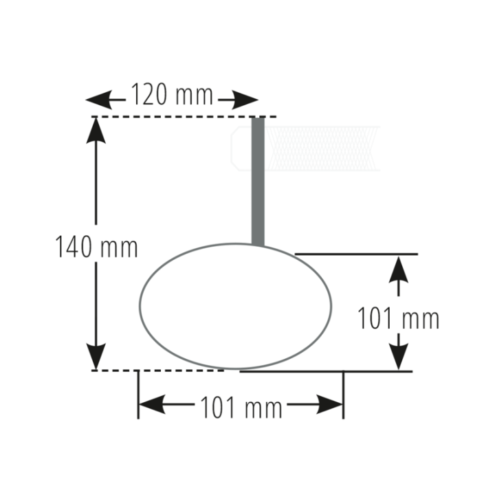 Rétroviseur d'embout de guidon Highsider smart Circula-P court – noir mat – à l'unité