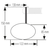 Rétroviseur d'embout de guidon Highsider pro Ferrara 2 court - noir - l'unité