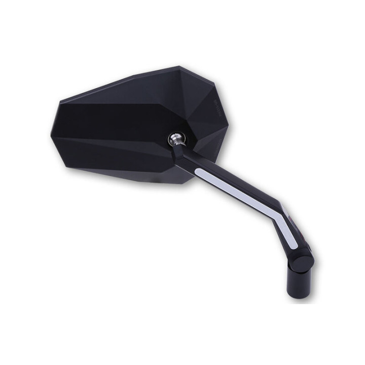 Rétroviseur de guidon Highsider pro Stealth -X3 avec feux de position LED - noir - la paire