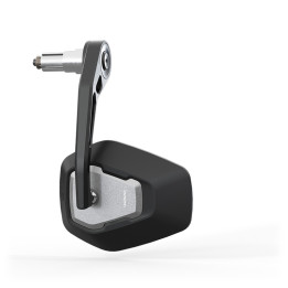 Rétroviseur d'embout de guidon Highsider pro Ventura-Trek EVO long – noir/argent – à l'unité