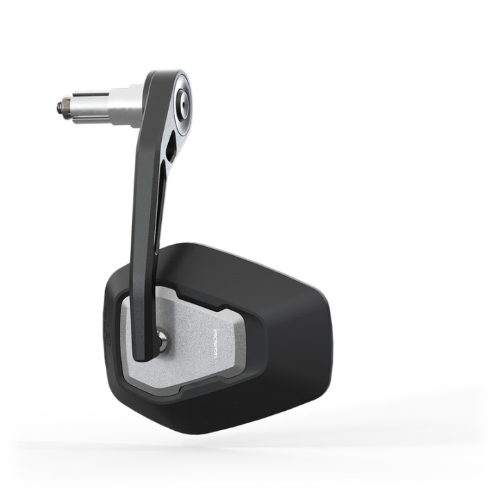 Rétroviseur d'embout de guidon Highsider pro Ventura-Trek EVO long – noir/argent – à l'unité
