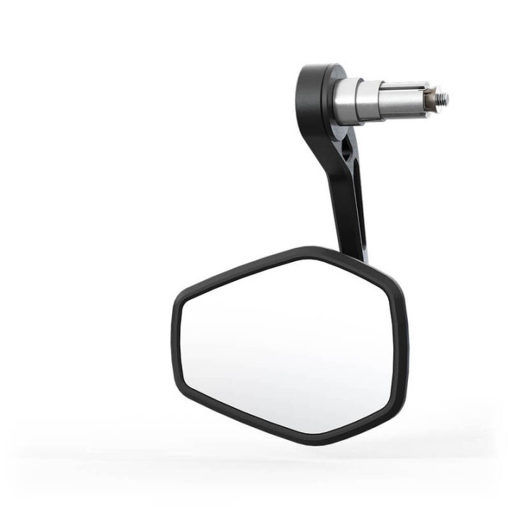 Rétroviseur d'embout de guidon Highsider pro Ventura-Trek EVO long – noir/argent – à l'unité
