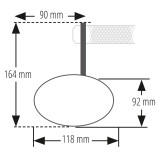 Rétroviseur d'embout de guidon Highsider pro Ventura-Trek EVO long – noir/argent – à l'unité