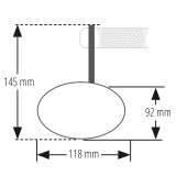 Rétroviseur d'embout de guidon Highsider pro Ventura-Trek court – noir/noir – à l'unité
