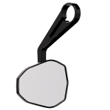 Rétroviseur d'embout de guidon Highsider pro Victory long – noir – à l'unité