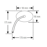 Rétroviseur de guidon Highsider pro Conero long – noir – à l'unité