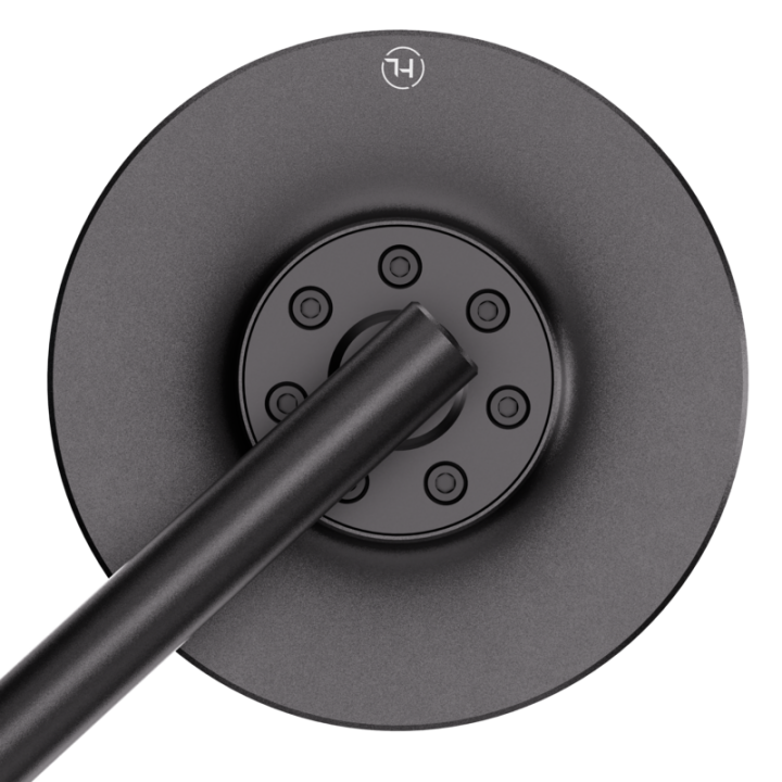 Rétroviseur de guidon Highsider pro Conero Black-Edition – noir mat – à l'unité