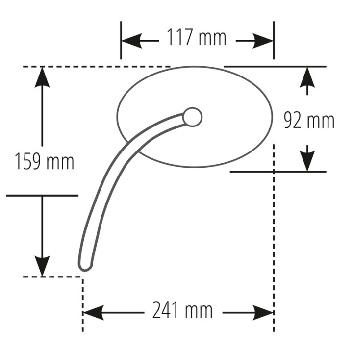 Rétroviseur de guidon Highsider pro Ventura-Trek – noir/argent – la paire