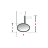 Rétroviseur embout de guidon Highsider pro Wave - noir/rouge