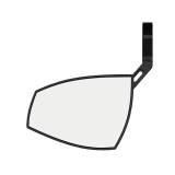 Rétroviseur embout de guidon Highsider pro Wave - noir/rouge