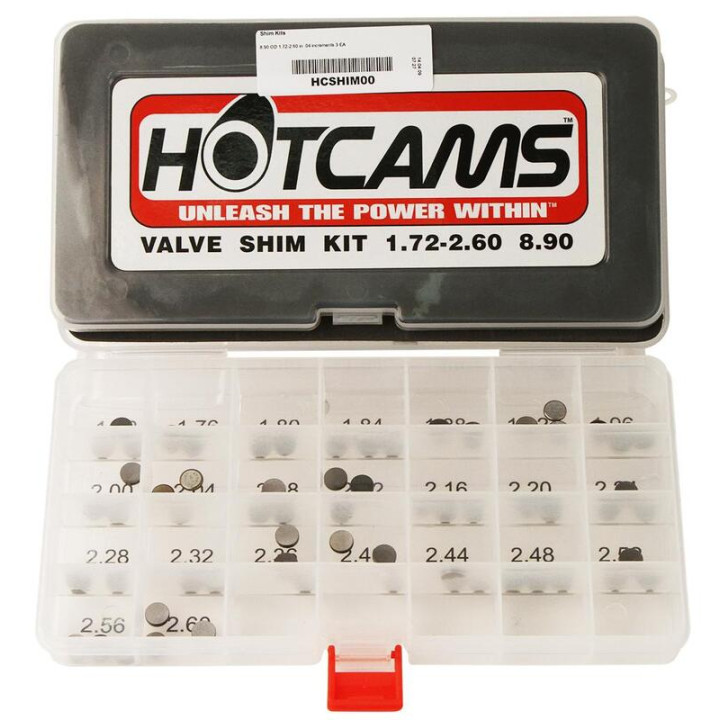 Coffret de pastilles de soupapes HOT CAMS Ø8,90x1,72 to 2,6mm - jeu de