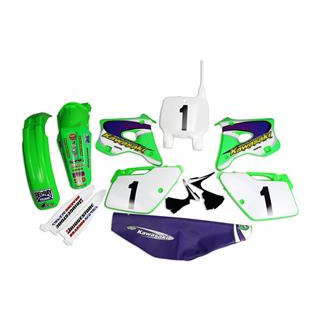 Kit plastiques & déco UFO emig team usa replica Kawasaki kx125/250