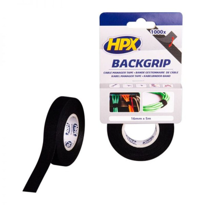 Ruban serre-câble HPX Backgrip - 16mm X 5M | Oxmoto
