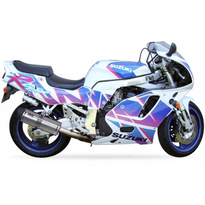 Silencieux IXIL Hexoval Xtrem inox / alu noir - Suzuki GSX 750 RW - OS8061VSE