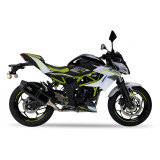 Silencieux IXIL Hexoval Xtrem inox noir / alu noir - Kawasaki Z125/Ninja 125 - OK7037VSEB
