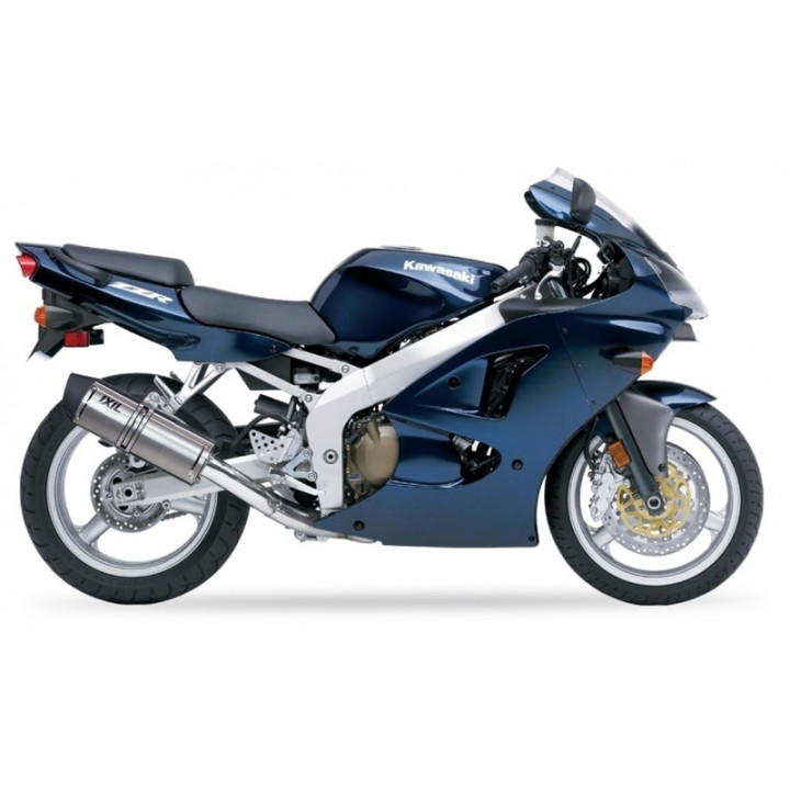 Silencieux IXIL Hexoval Xtrem inox / alu noir - Kawasaki ZX-6R Ninja - OK7045VSE