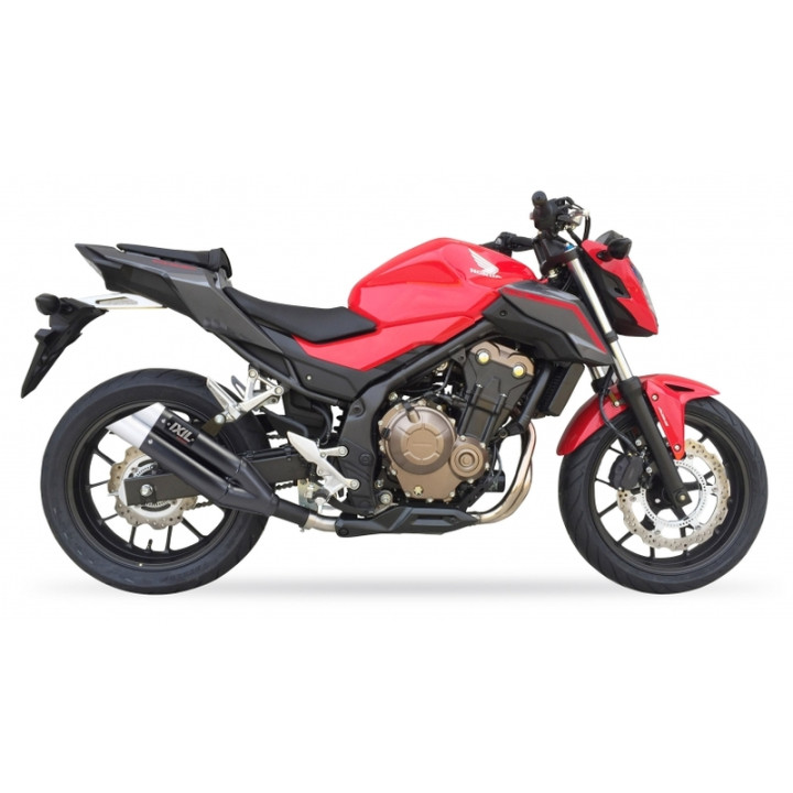 Silencieux IXIL Dual Hyperlow L3XB inox noir / alu - Honda CBR500R - XH6334XB