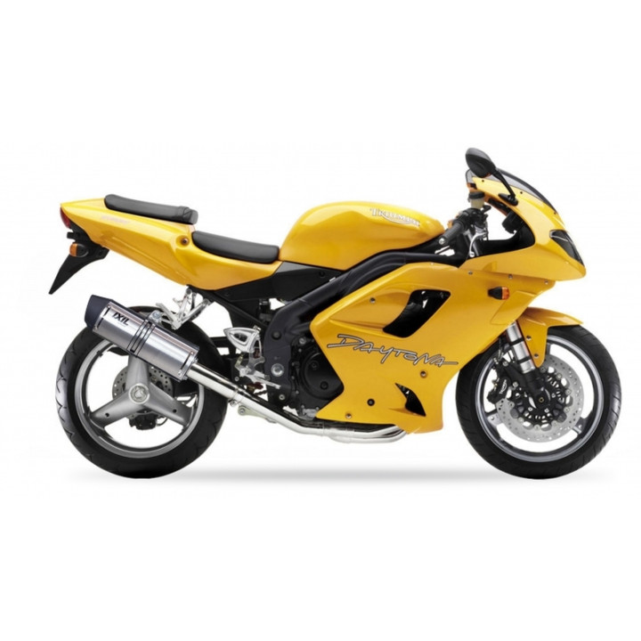Silencieux IXIL Hexoval Xtrem inox / alu noir - Triumph T955 I Speed Triple - OT4081VSE