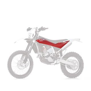 Ouïes de radiateur + plaques latérales UFO rouge Husqvarna