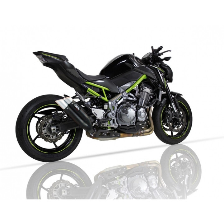 Silencieux IXIL Dual Hyperlow L3XB inox noir / alu - Kawasaki Z900 Full - XK7372XB