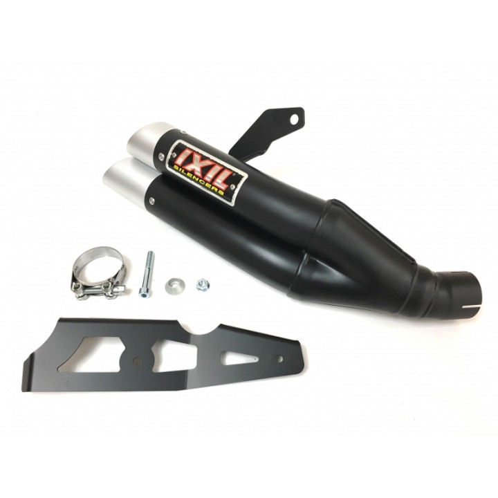 Silencieux IXIL Dual Hyperlow L3XB inox noir / alu - Kawasaki Z900 Full - XK7372XB