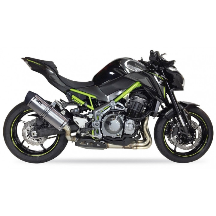 Silencieux IXIL Hexoval Xtrem inox / alu noir - Kawasaki Z900 Full - OK7072VSE