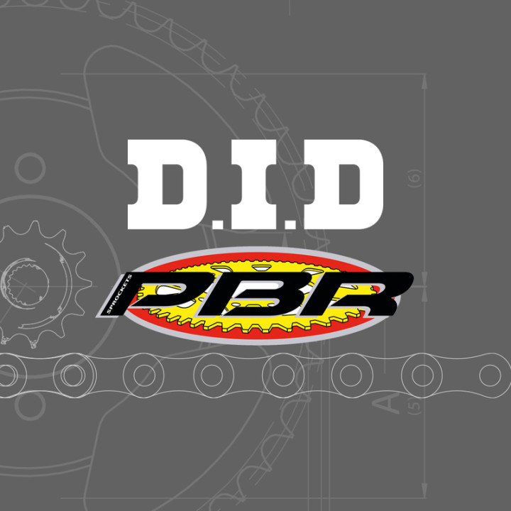 Kit chaîne DID/PBR 420D 13/62 (non-OEM) standard - couronne acier standard