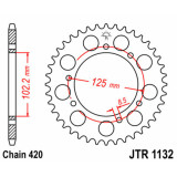 Kit chaîne JT/JT 420HDR 11/59 - couronne standard 3065292