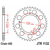 Kit chaîne JT/JT 420HDR 11/53 - couronne standard 3065293 achat en ligne