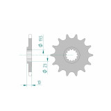 Kit chaîne JT 520HDS 15/44 super-renforcée - couronne standard